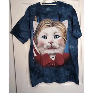 The Mountain Hillary Clinton Cat T Shirt 2016 Men's L RARE Blue(1077)